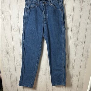 Dickies Men's Relaxed Fit Denim Jeans size 32 x 32 cargo style faded blue casual